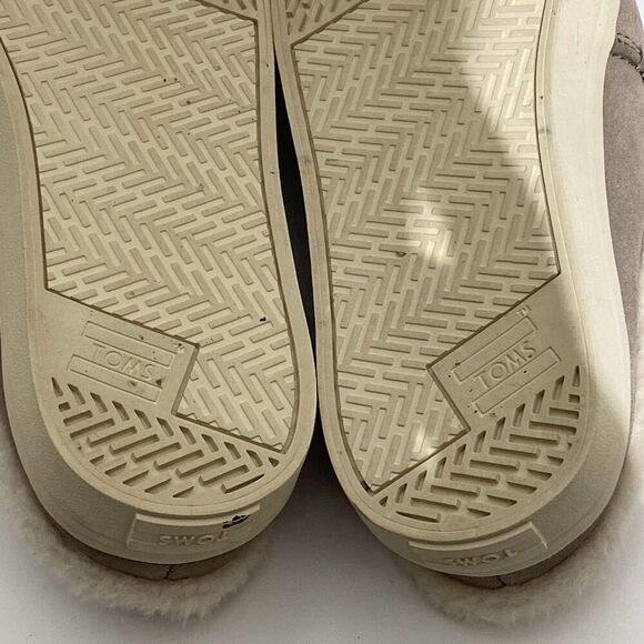 Toms Women's Tan Sunrise Suede Shearling Lined Slip On Mule Sneakers Size 7.5 - Picture 8 of 9